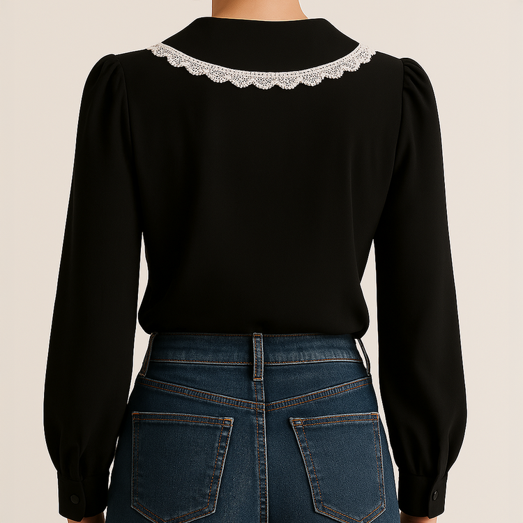 Lace Collar Bluz