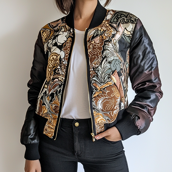 Velvet Clash Patchwork Ceket