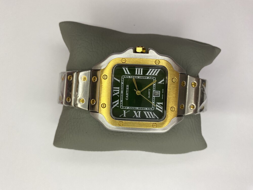 Cartier Gold Detaylı Erkek Saat
