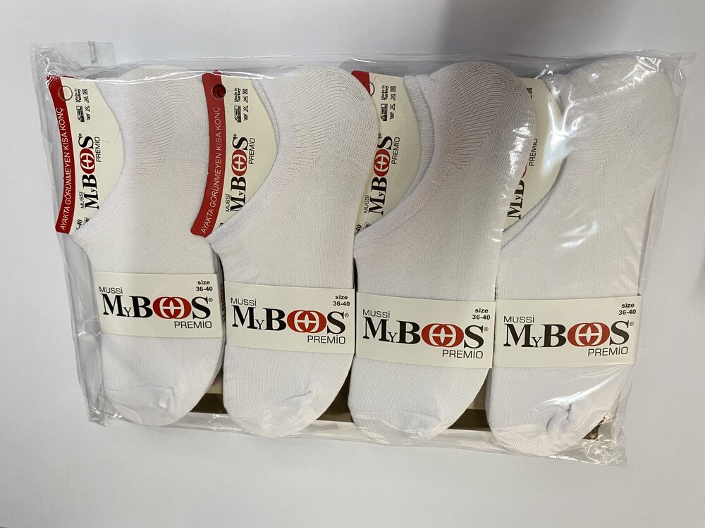 MyBoss Bilek Çorap Beyaz