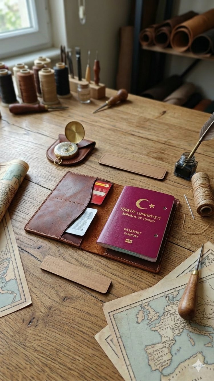 Deri Pasaport Kılıfı