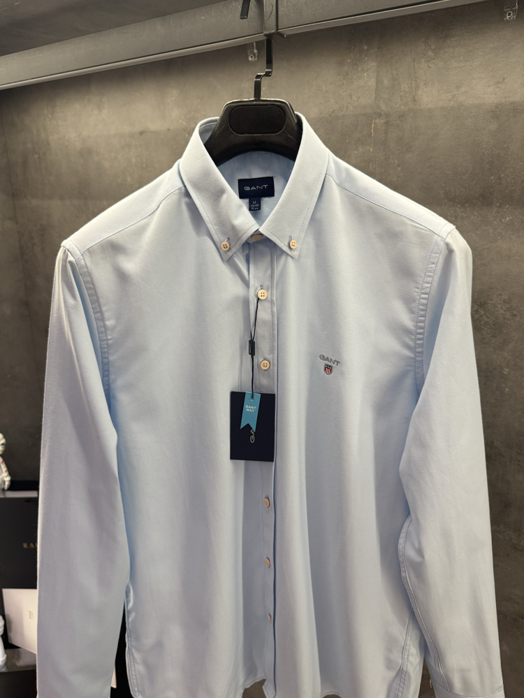 Gant Premium Oxford Slim fit Classic Gömlek Buz Mavi