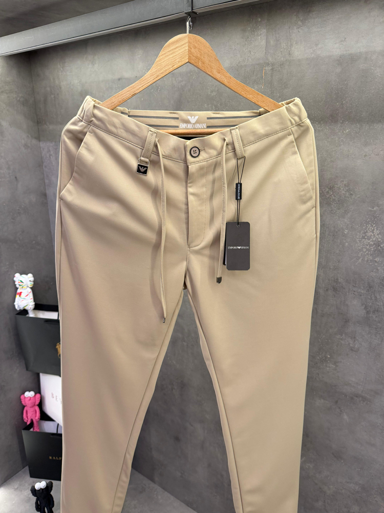 Emporio Armani Premium Bej Kumaş Pantolon