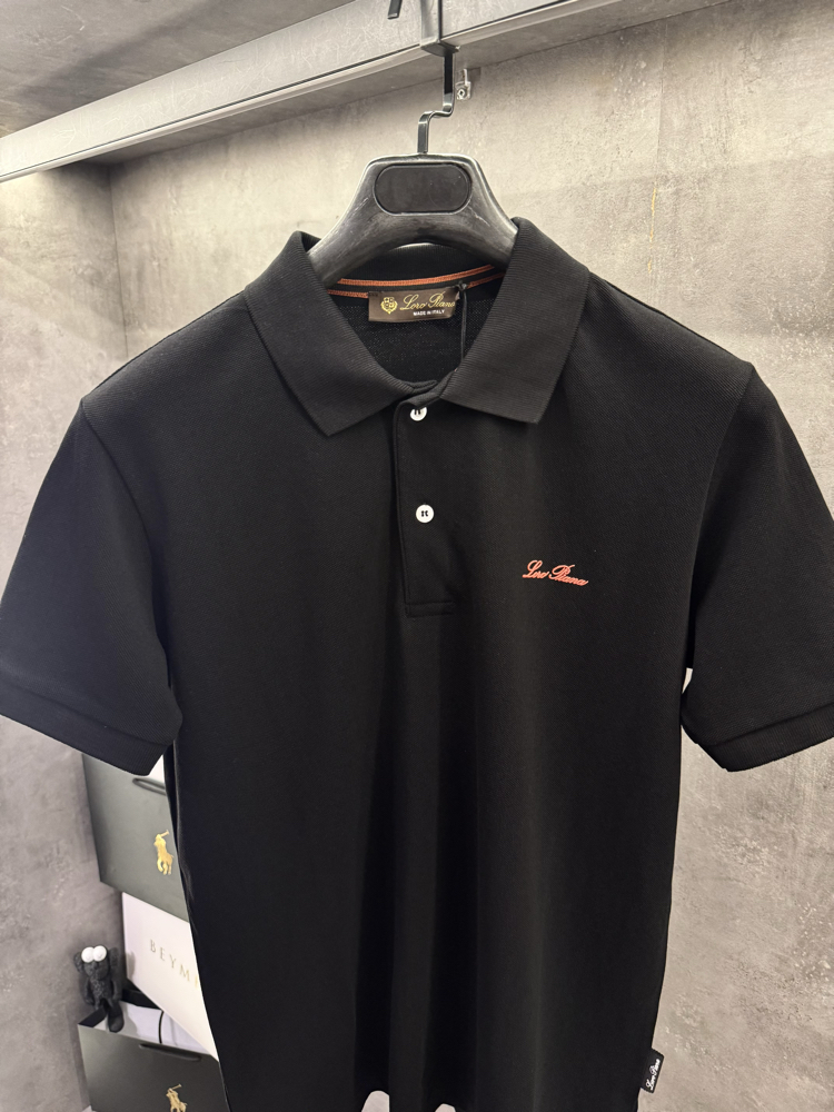 Loro Piana Ss’26 Premium Siyah Polo Yaka