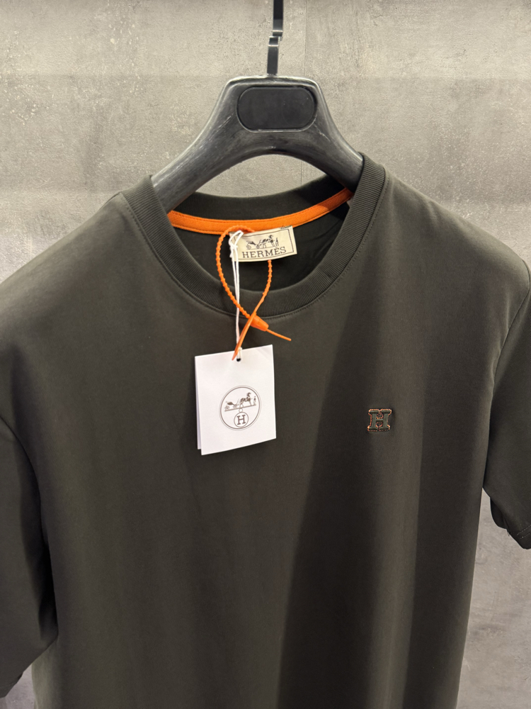 Hermes Ss’26 Premium Haki Yeşil Tişört