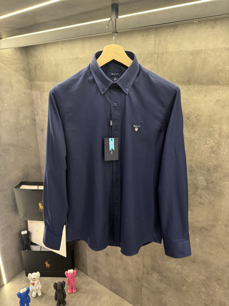 Gant Premium Oxford Classic Lacivert Slimfit Gömlek