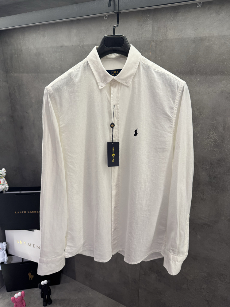 RL 2026 Premium Slim fit Ham Keten Beyaz Gömlek