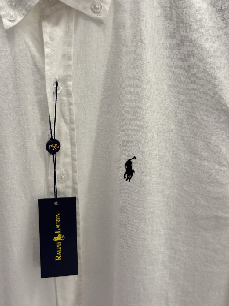 RL 2026 Premium Slim fit Ham Keten Beyaz Gömlek