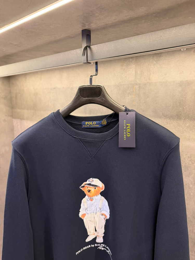 RL Premium Crew Yaka Ayıcık Laci Sweatshirt