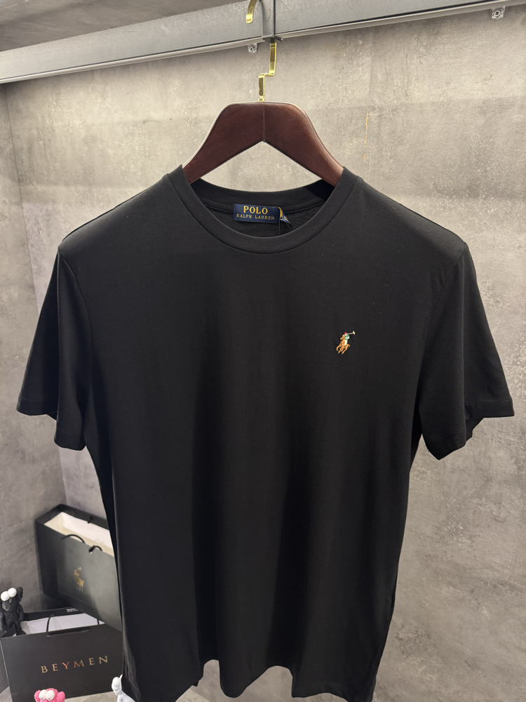 RL Premium Siyah Tişört Renkli Logo