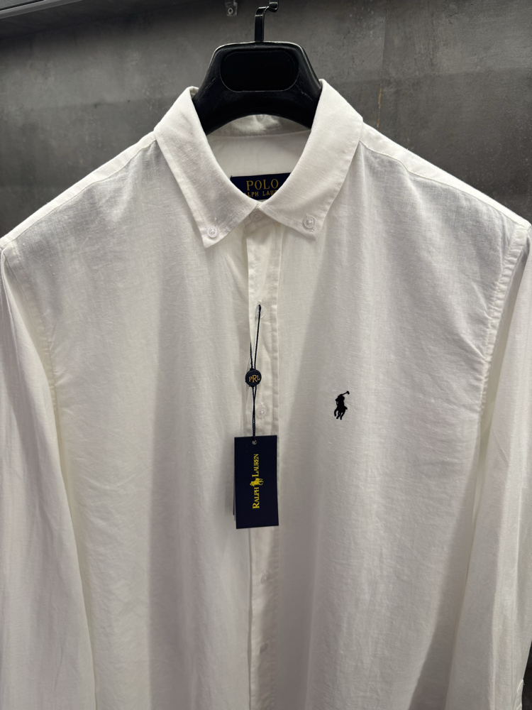 RL 2026 Premium Slim fit Ham Keten Beyaz Gömlek
