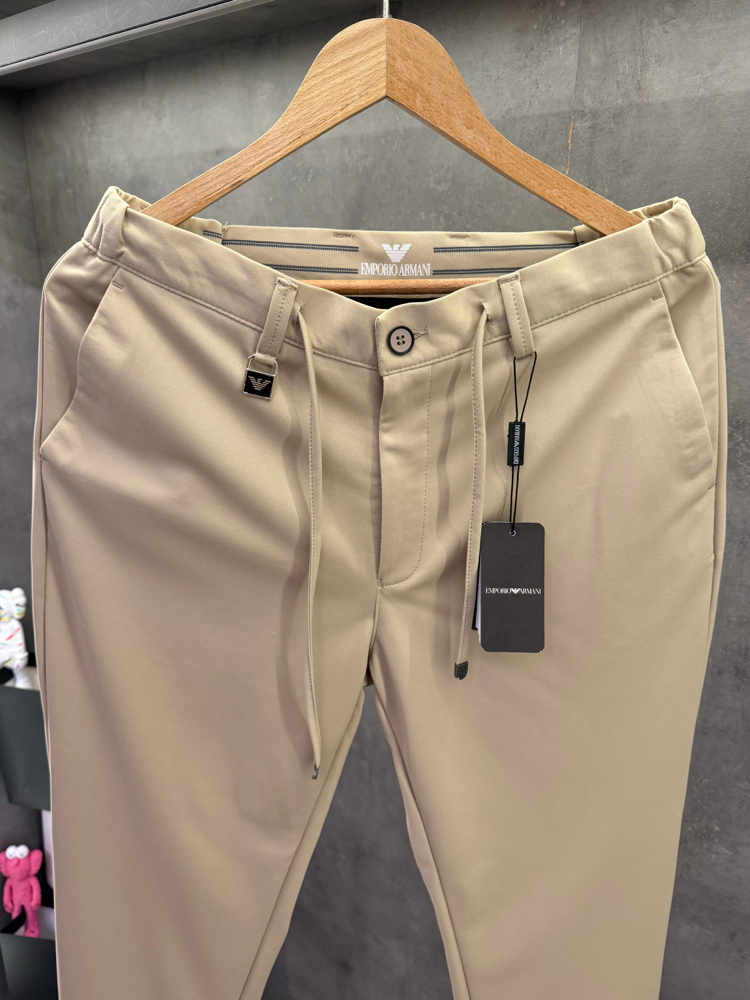 Emporio Armani Premium Bej Kumaş Pantolon