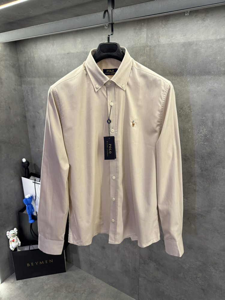 RL Premium Classic Regular fit Beige Gömlek