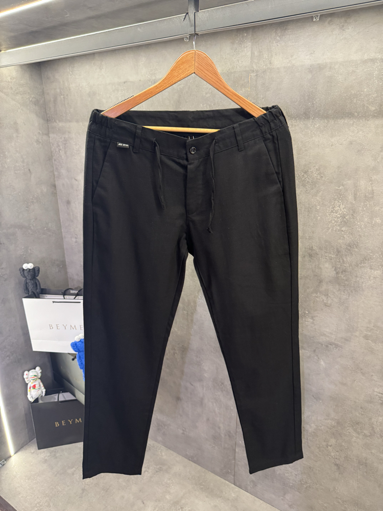 Jack K. Premium Keten Pantolon Siyah