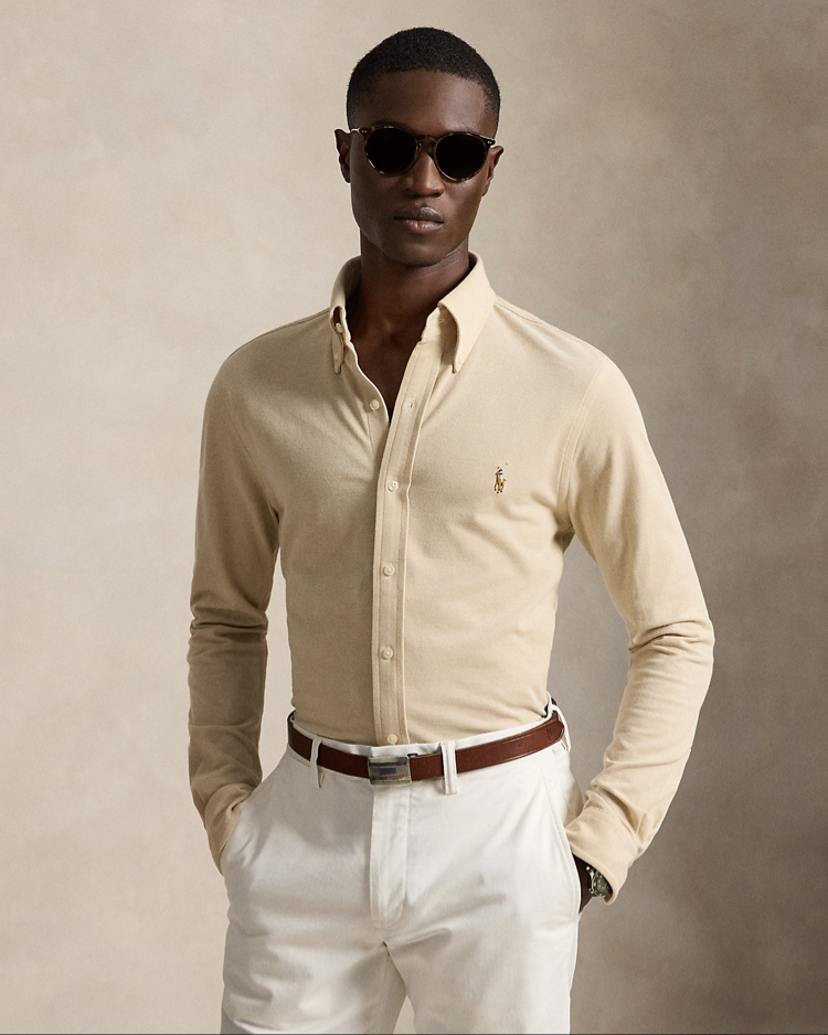 RL Premium Classic Regular fit Beige Gömlek