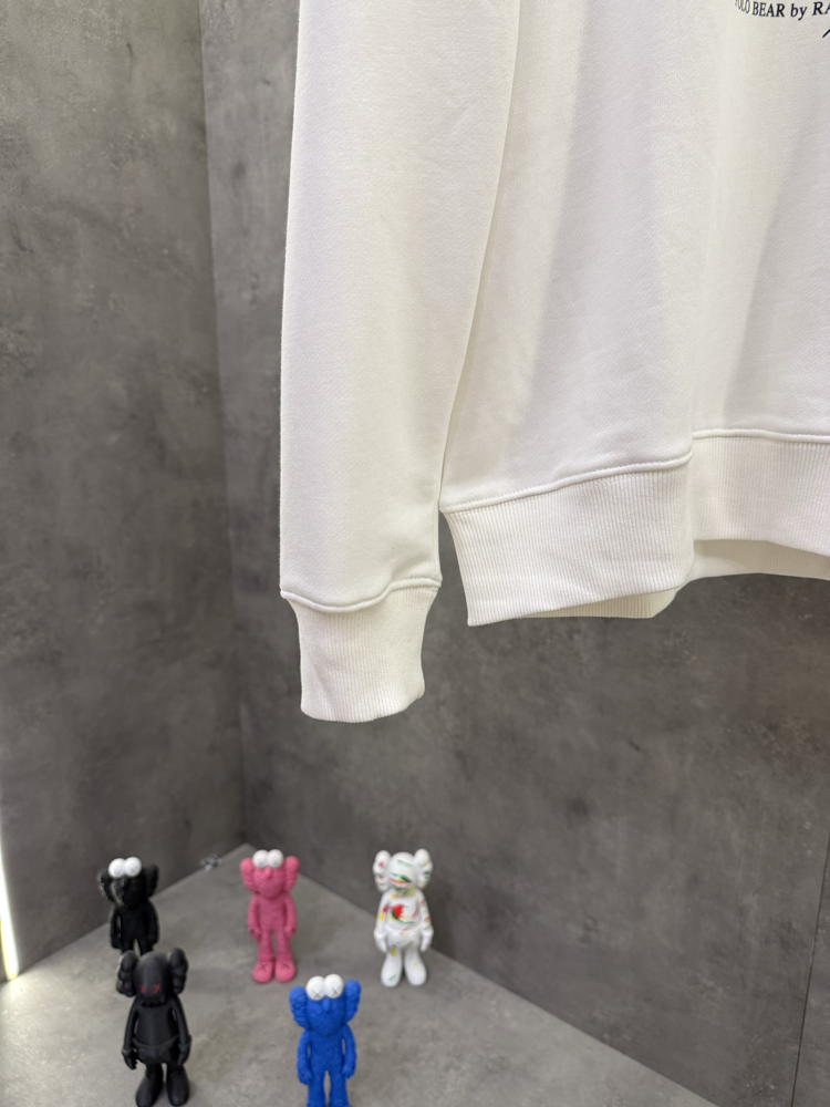 RL Premium Crew Yaka Beyaz Ayıcık Sweat