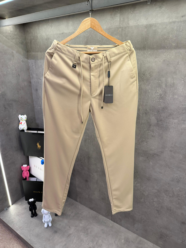 Emporio Armani Premium Bej Kumaş Pantolon