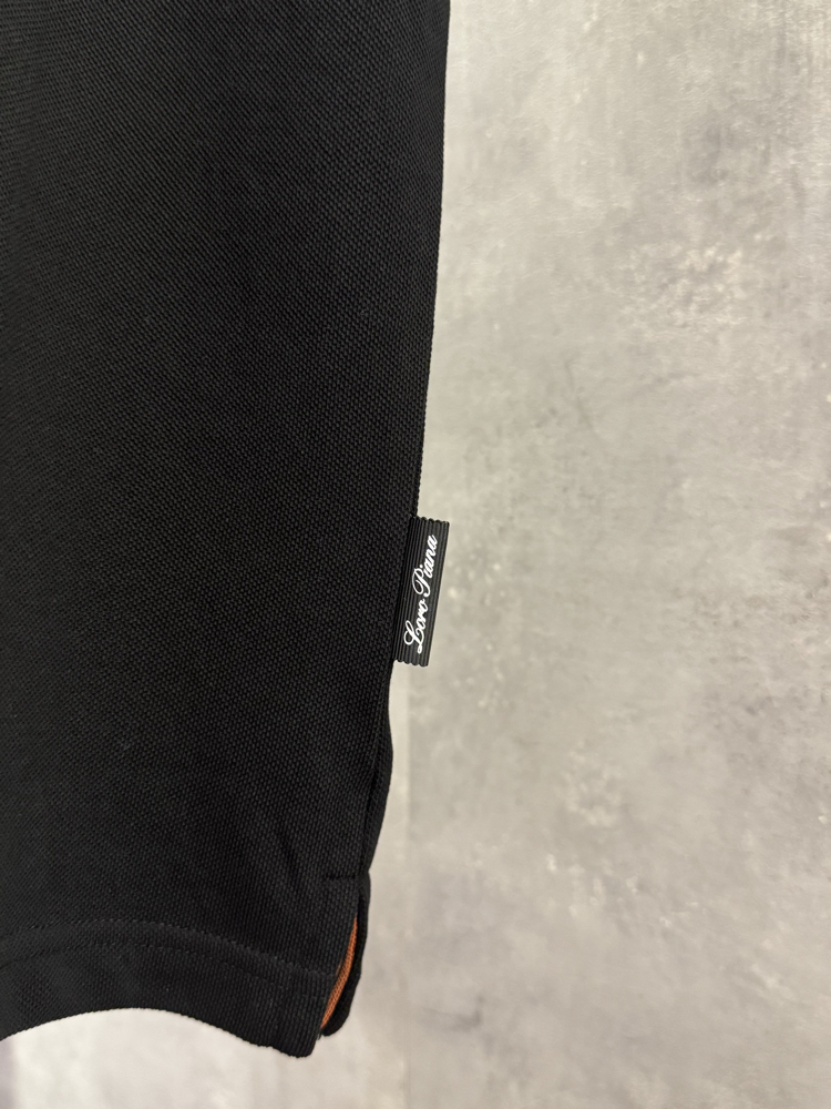 Loro Piana Ss’26 Premium Siyah Polo Yaka