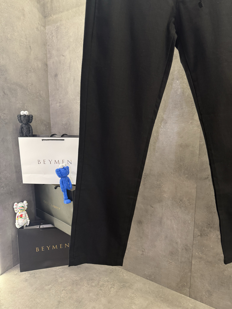 Jack K. Premium Keten Pantolon Siyah