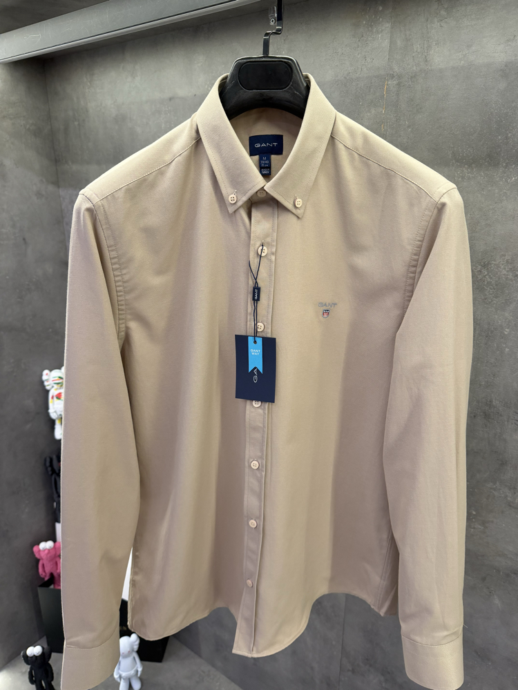 Gant Premium Bej Oxford Slimfit Gömlek