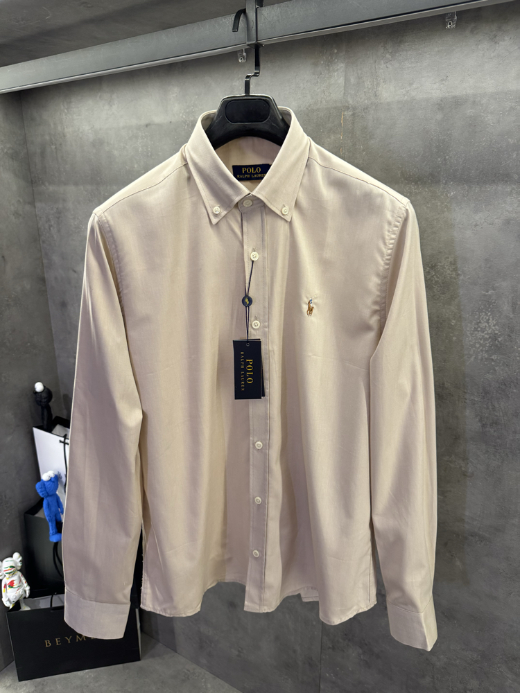 RL Premium Classic Regular fit Beige Gömlek