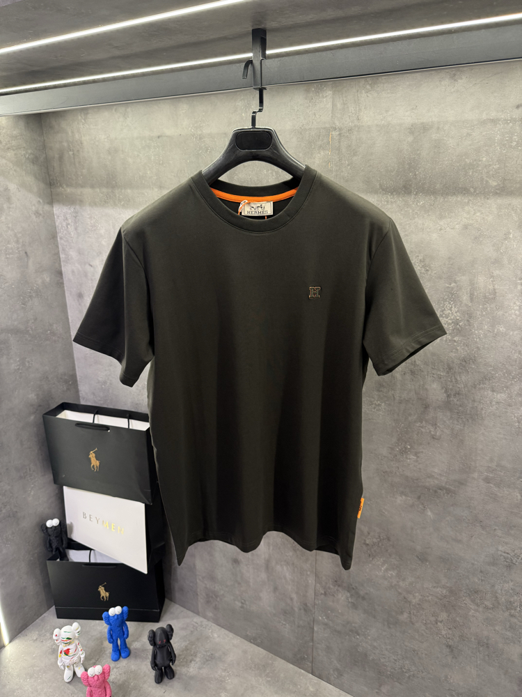 Hermes Ss’26 Premium Haki Yeşil Tişört