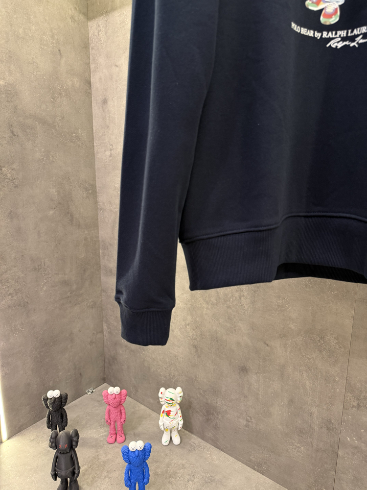 RL Premium Kapşonlu Lacivert Ayıcık Sweatshirt