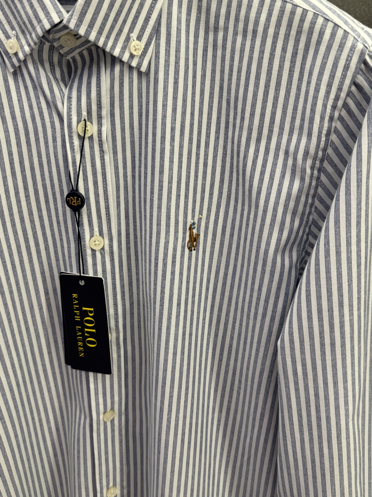 RL Ss’26 Premium Old Money Luxury Mavi Çizgili Gömlek