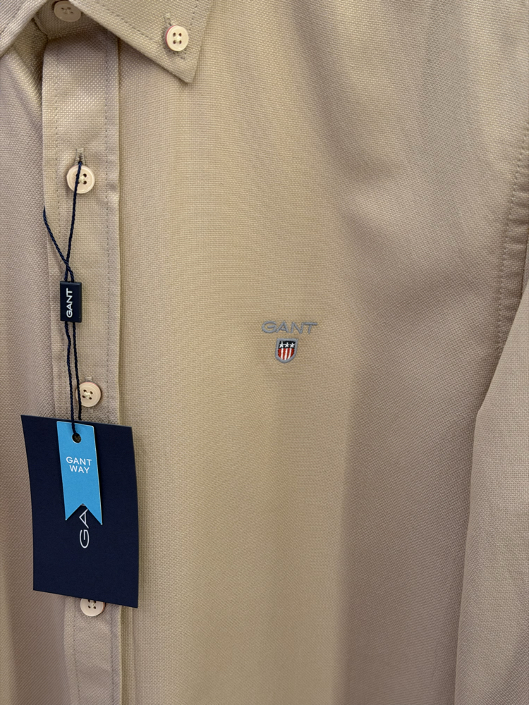 Gant Premium Bej Oxford Slimfit Gömlek
