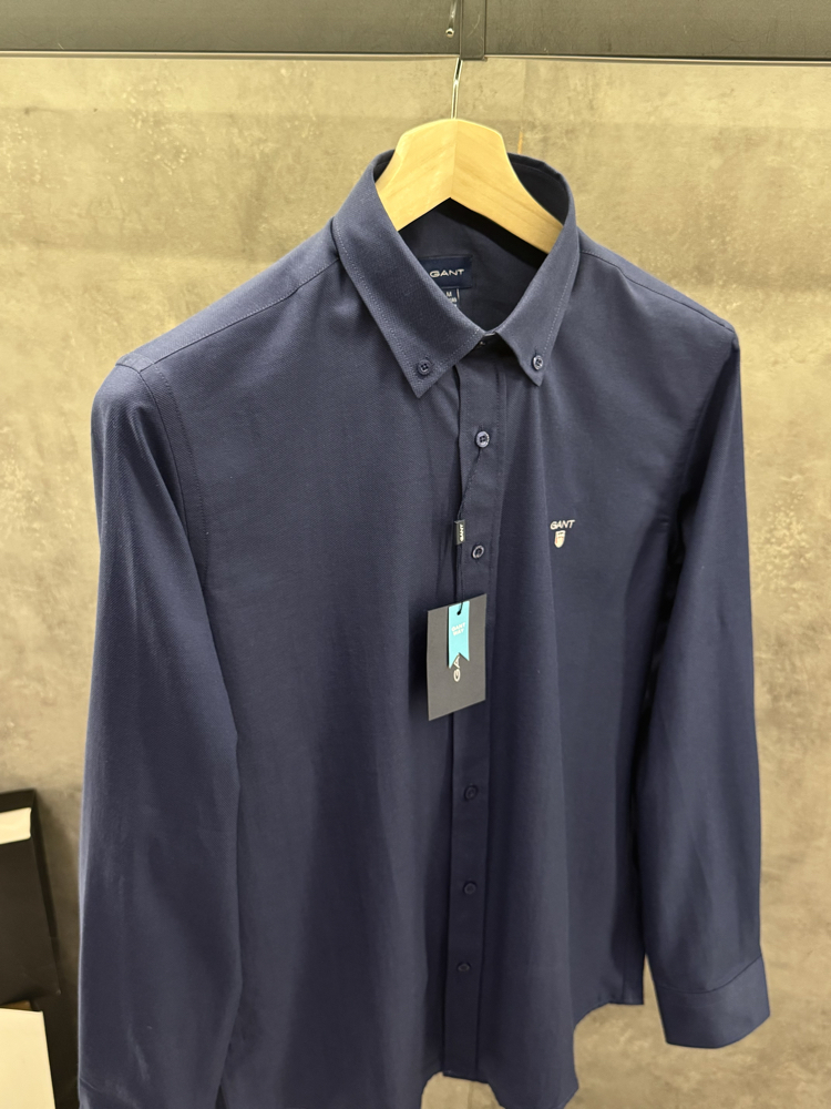 Gant Premium Oxford Classic Lacivert Slimfit Gömlek