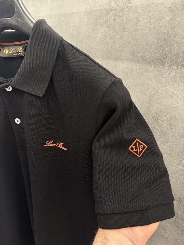Loro Piana Ss’26 Premium Siyah Polo Yaka
