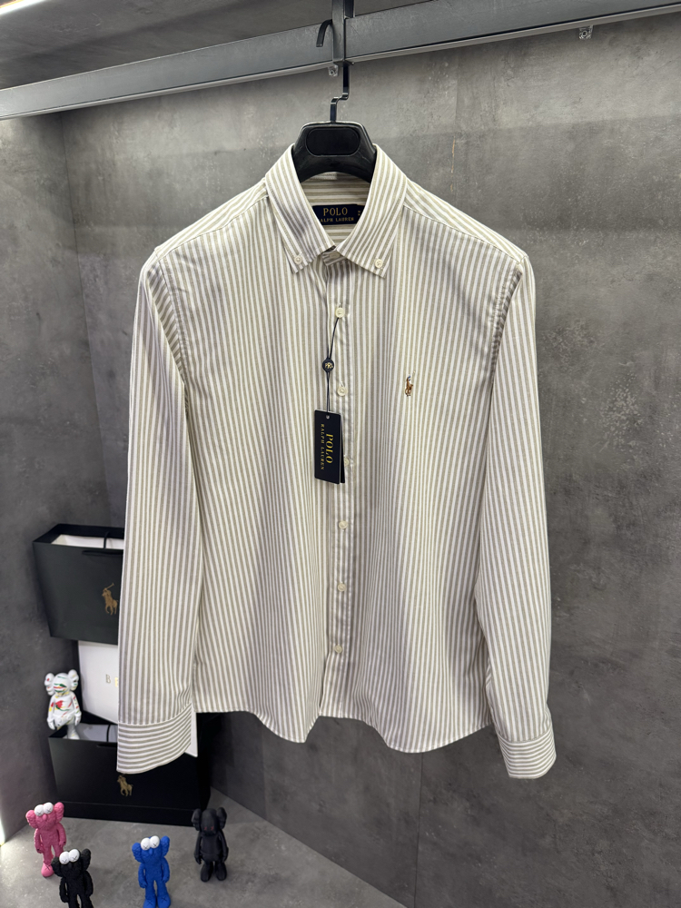 RL Ss’26 Premium Old Money Krem Çizgili Gömlek