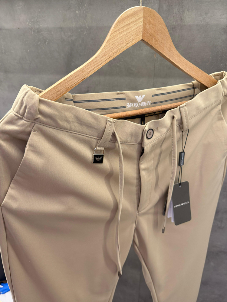 Emporio Armani Premium Bej Kumaş Pantolon