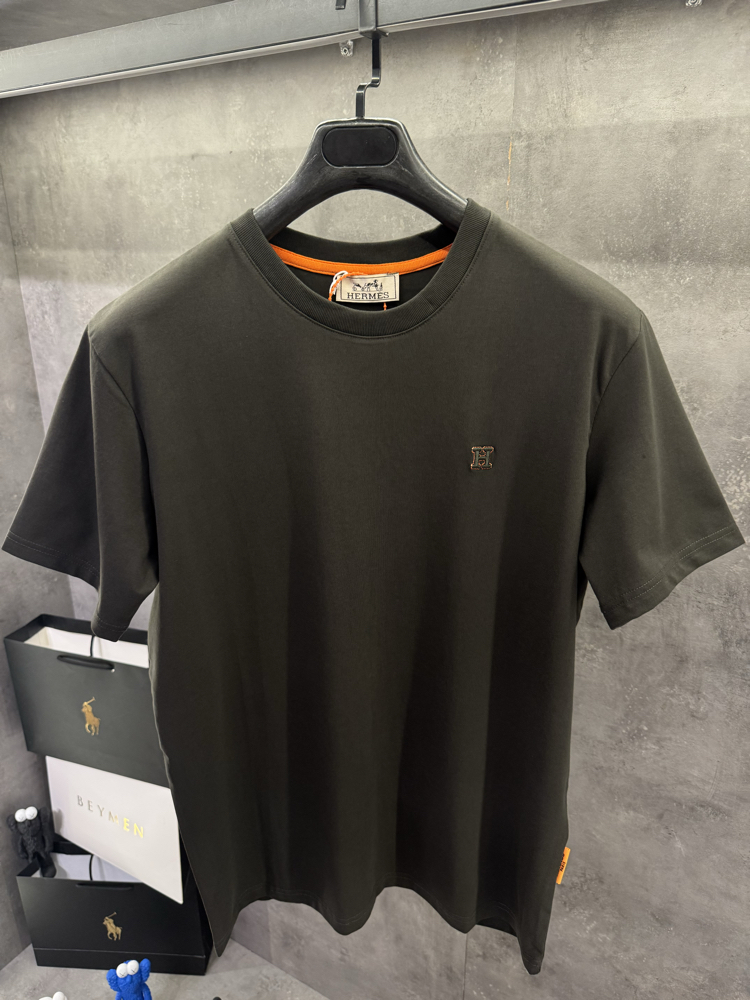 Hermes Ss’26 Premium Haki Yeşil Tişört
