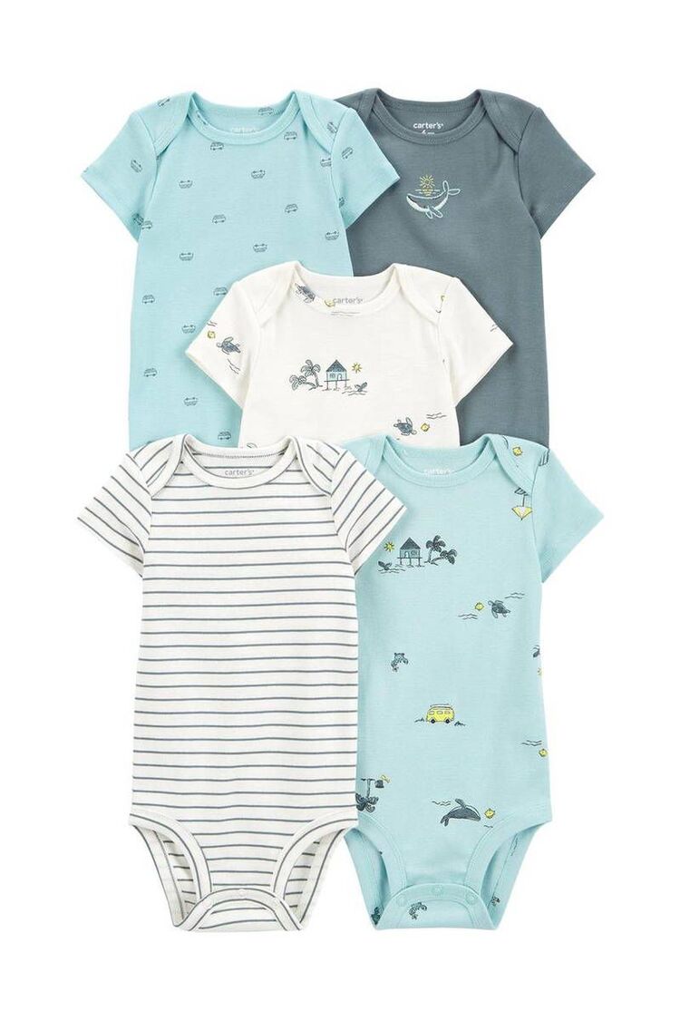 Carter's Erkek Bebek Kısa Kollu Body 5'li Paket