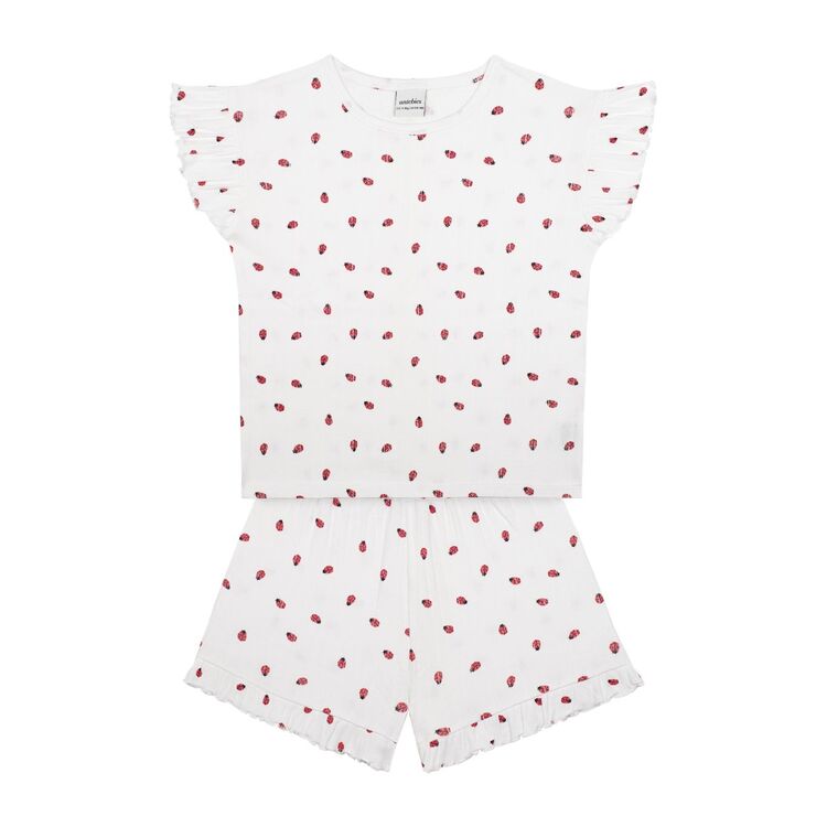 antebies Uğurböceği Fırfırlı Şortlu Pijama