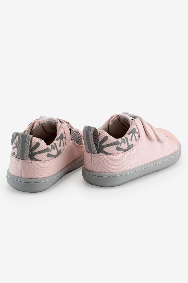 Hopfrög Smart Walker Canvas Play Toz Pembe Barefoot Çocuk Ayakkabı