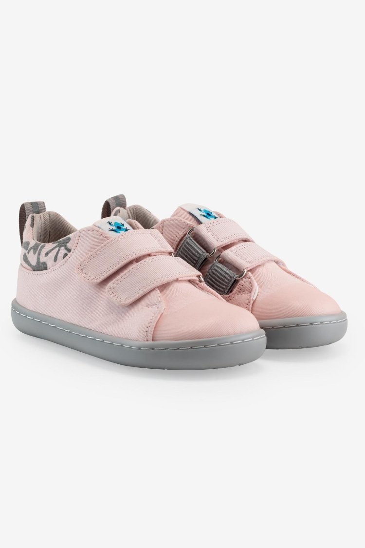 Hopfrög Smart Walker Canvas Play Toz Pembe Barefoot Çocuk Ayakkabı