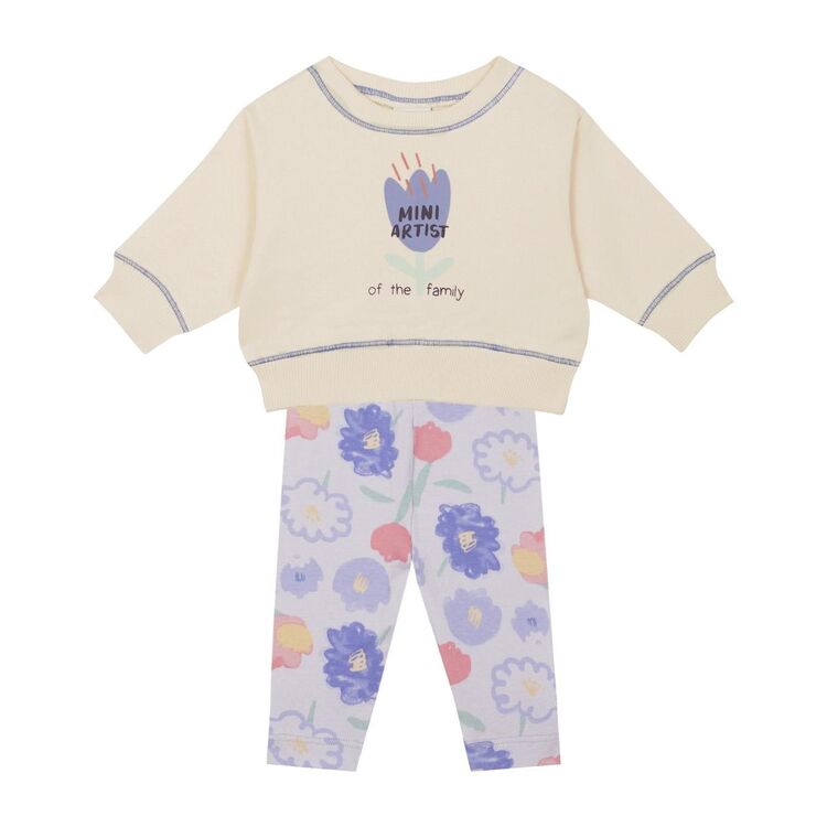 antebies Çiçek Basklı Sweatshirt Tayt Set

