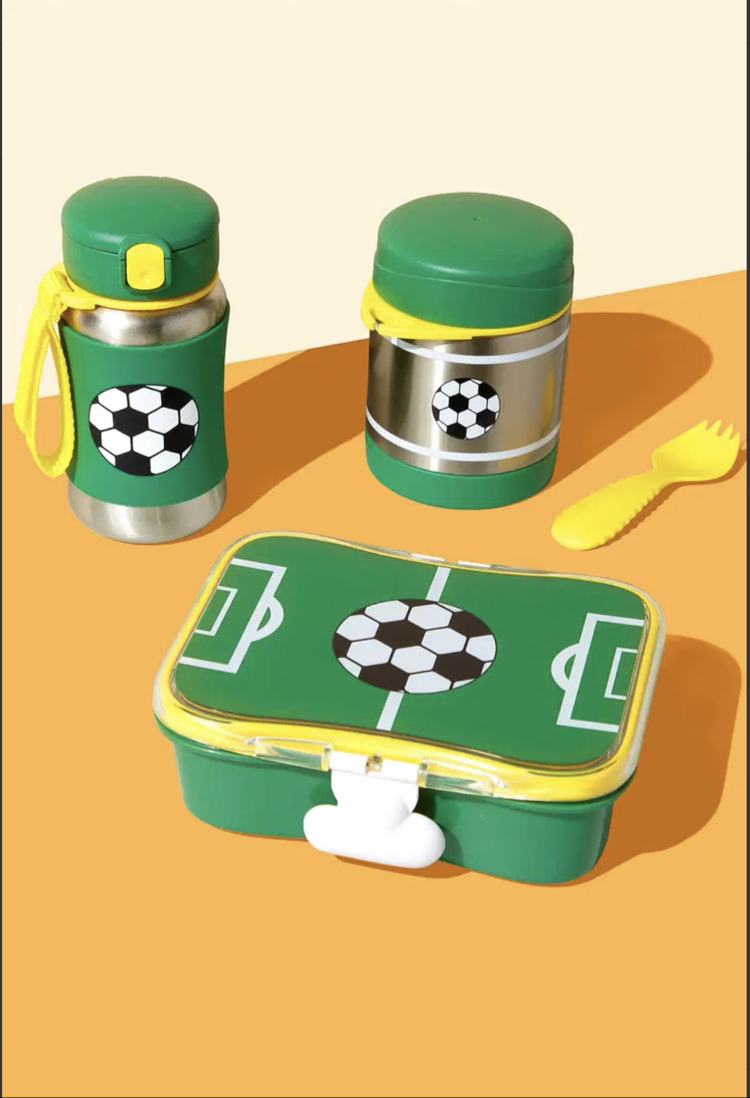 Skip Hop Paslanmaz Çelik Mama Saklama Termosu Seti - Futbol