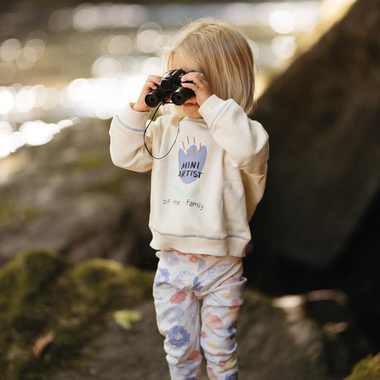 antebies Çiçek Basklı Sweatshirt Tayt Set

