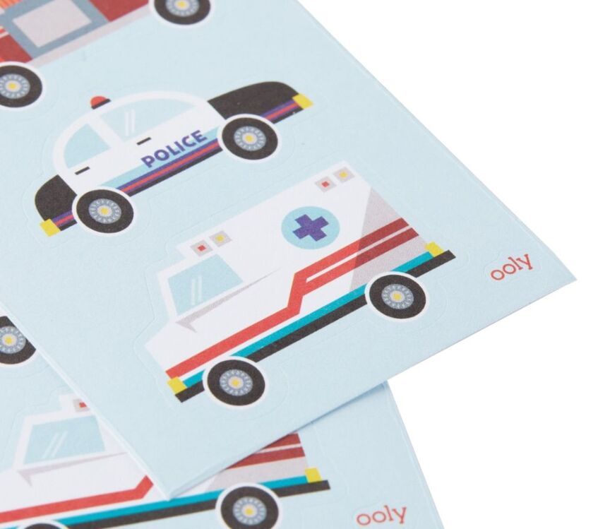 Ooly Stickiville Çıkartmalar - Helping Vehicles