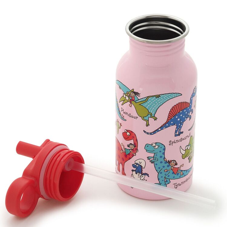 Tyrrell Katz Pipetli Çelik Matara 400ml // Pink Dino