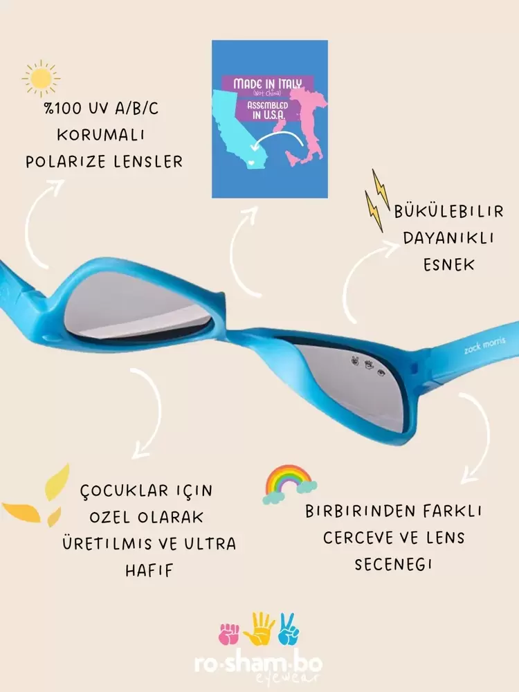 Roshambo Eyewear/ Mor Lens Yetişkin Güneş Gözlüğü / R - Adult