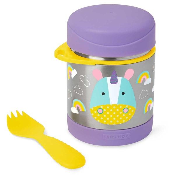 SKIP HOP - Paslanmaz Çelik Mama Saklama ve Taşıma Termosu Unicorn 2 Parça Set