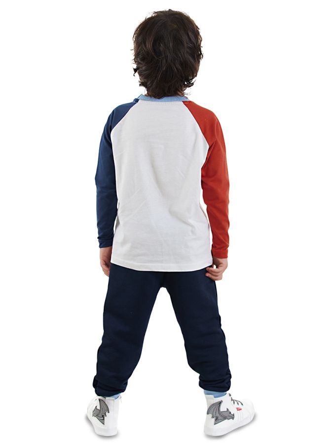 Denokids Bricks Dino Erkek Çocuk T-shirt Pantolon Takım