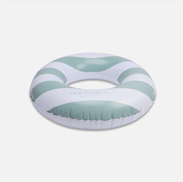 Swim Essentials Green White Striped Yüzme Simidi 90cm