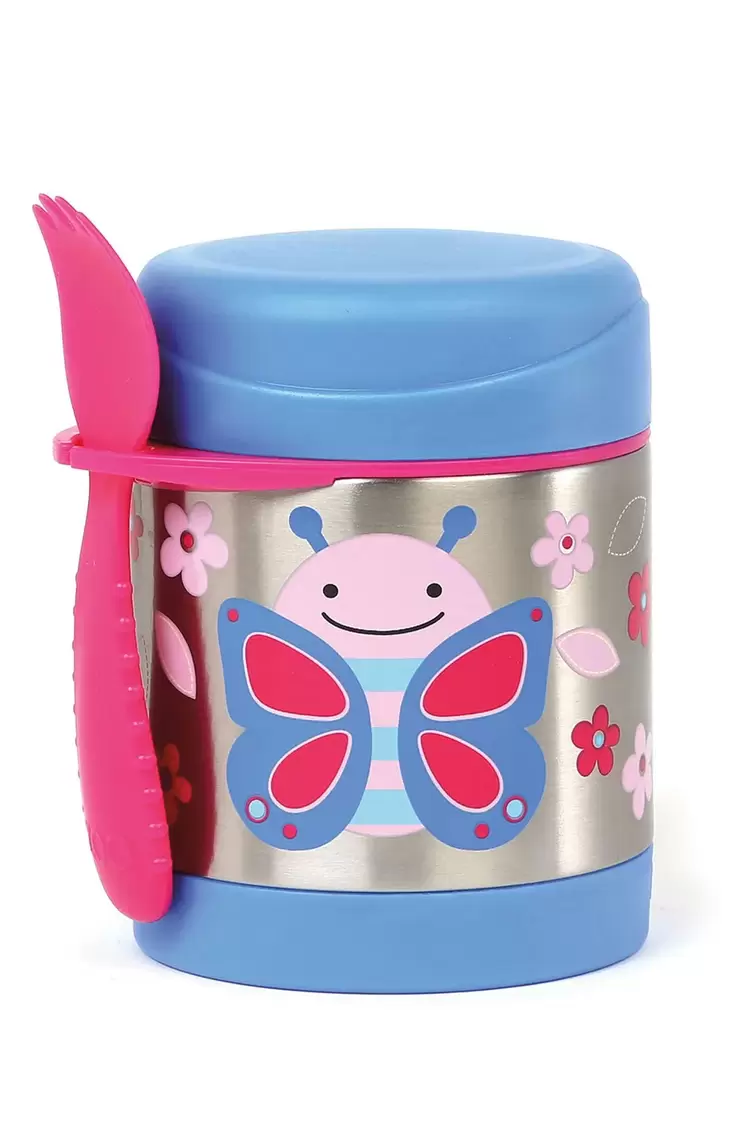 SKIP HOP - Paslanmaz Çelik Mama Saklama ve Taşıma Termosu Kelebek 2 Parça Set