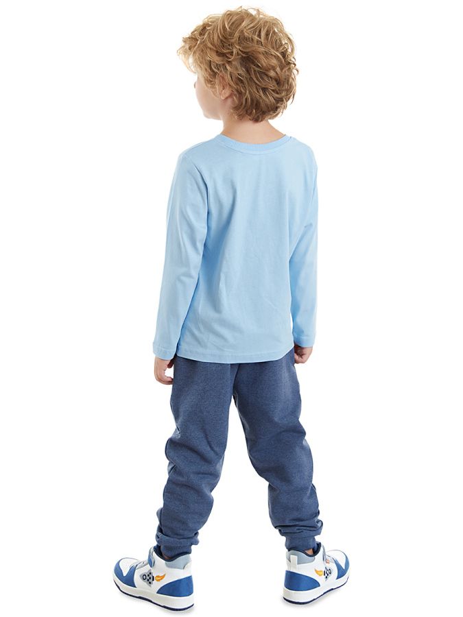 Denokids Helikopter Erkek Çocuk Uzun Kollu T-shirt Pantolon Takım

