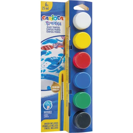 Carioca Tempera Sulu Boya Pastel Renkler 25 ml 6 Renk